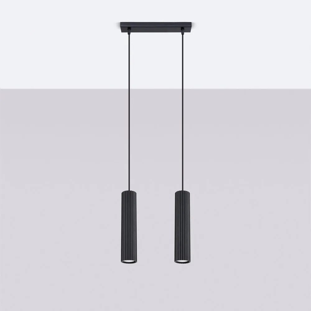 Fekete fém függőlámpa Gleam – Sollux