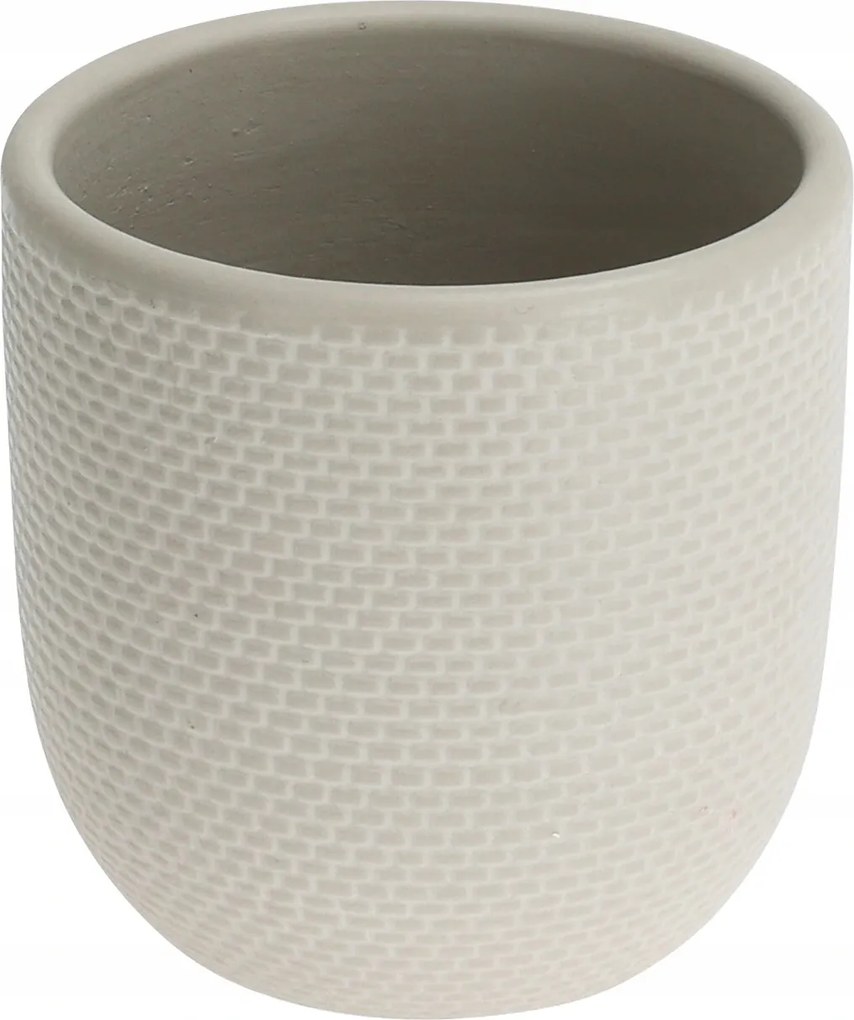 Weave L virágcserép (17,5x17,5x17 cm) krémszínű, matt textúrával