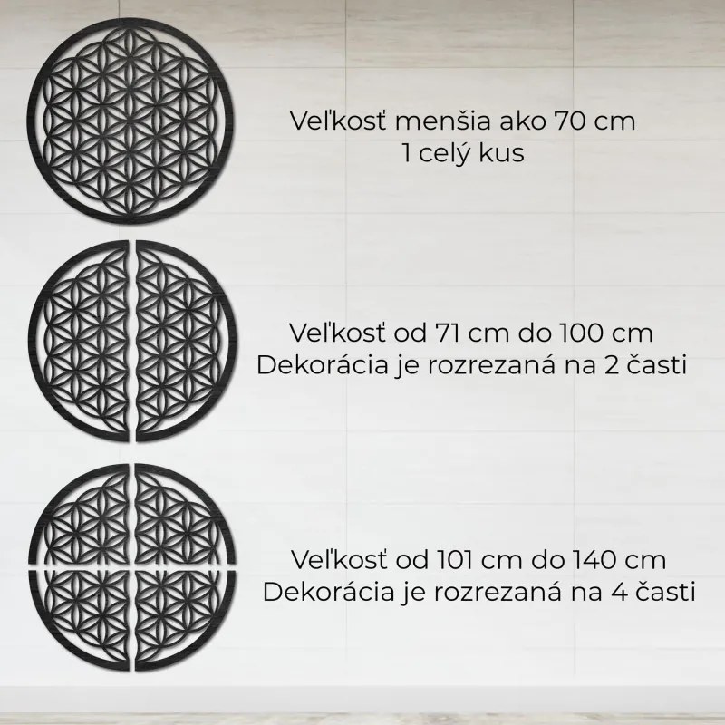 Fából készült fali mandala Életvirág | PERTON
