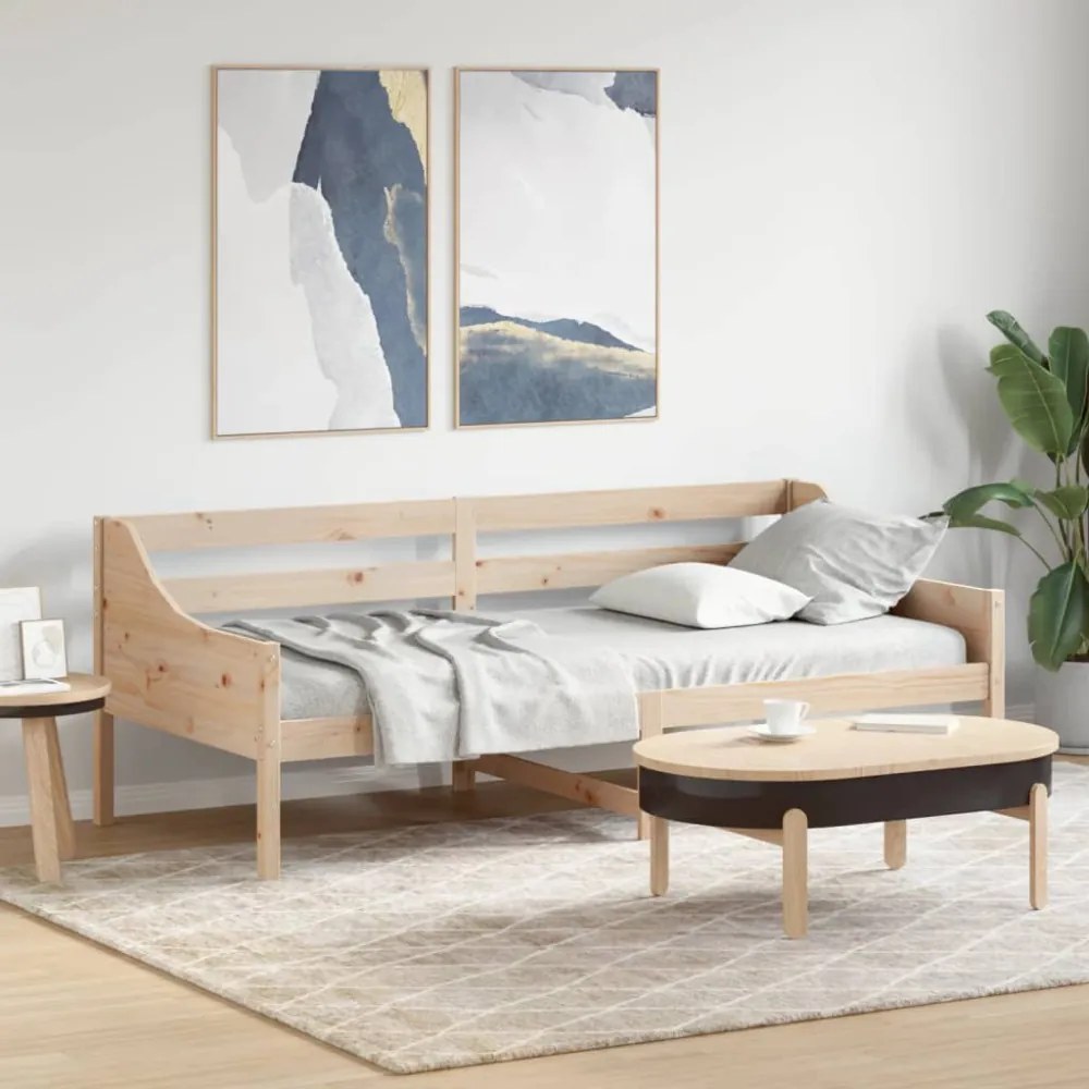 tömör fenyőfa kanapéágy matrac nélkül 90 x 200 cm