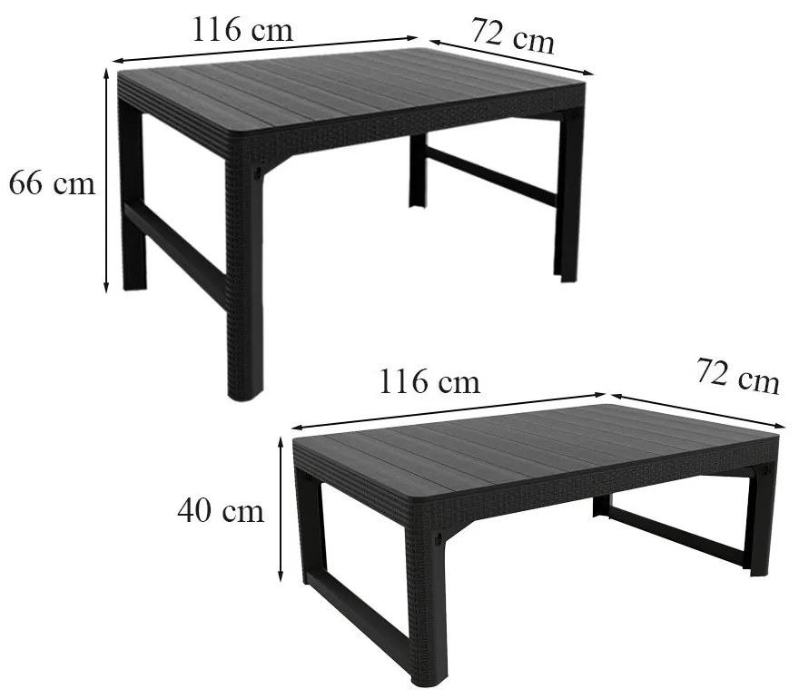 Dina 4+1 kerti bútor garnitúra szett