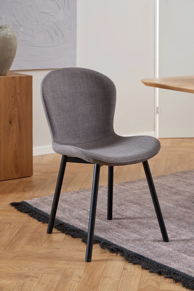MAZZONI EXPORT FIORA Világosszürke Taupe (Basel 34 szövet) - MODERN LOFT KÁRPITOZOTT SZÉK NAPPALIBA/ÉTKEZŐBE