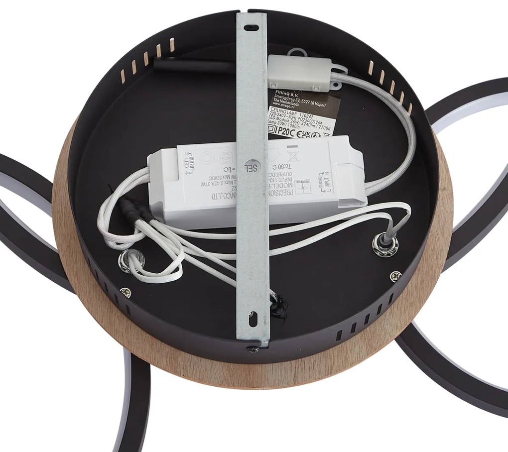 Modern mennyezeti lámpa fa LED-del 3 fokozatban dimmelhető 3-lámpás - Rondas