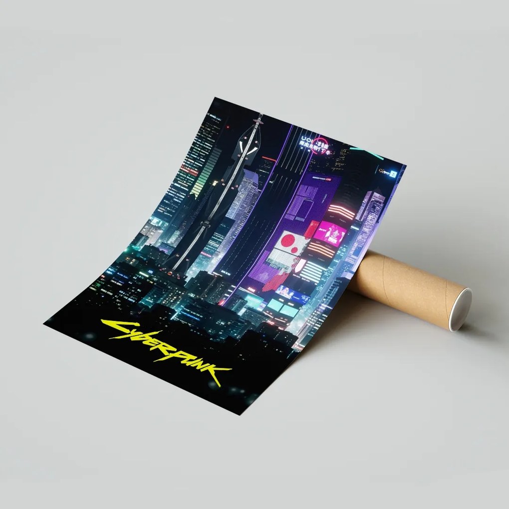 Cyberpunk poszter 2077 20x30 cm Ajándék ötlet