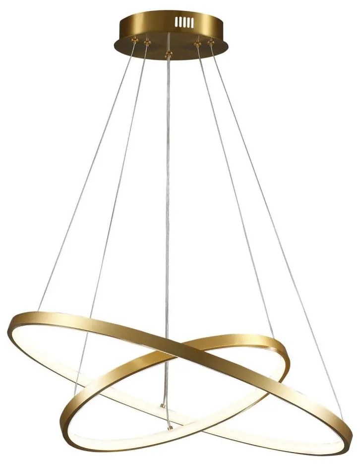 Polux LED Csillár zsinóron LEA LED/35W/230V 4000K átm. 60 cm arany 329189