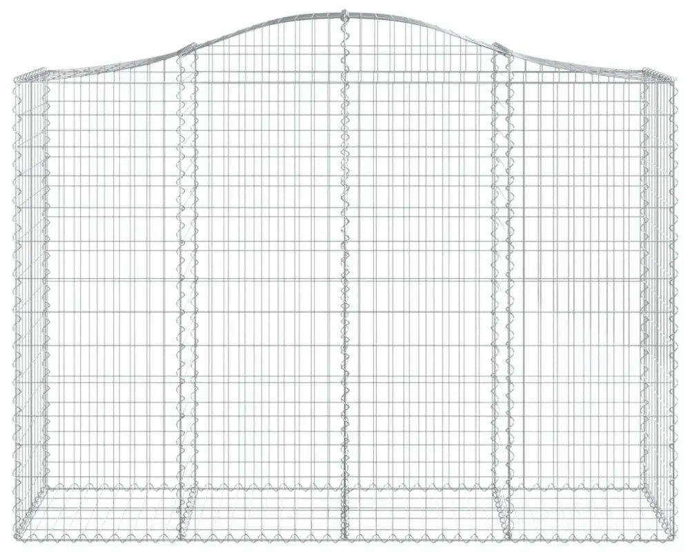 3 db íves horganyzott vas gabion kosár 200x50x140/160 cm