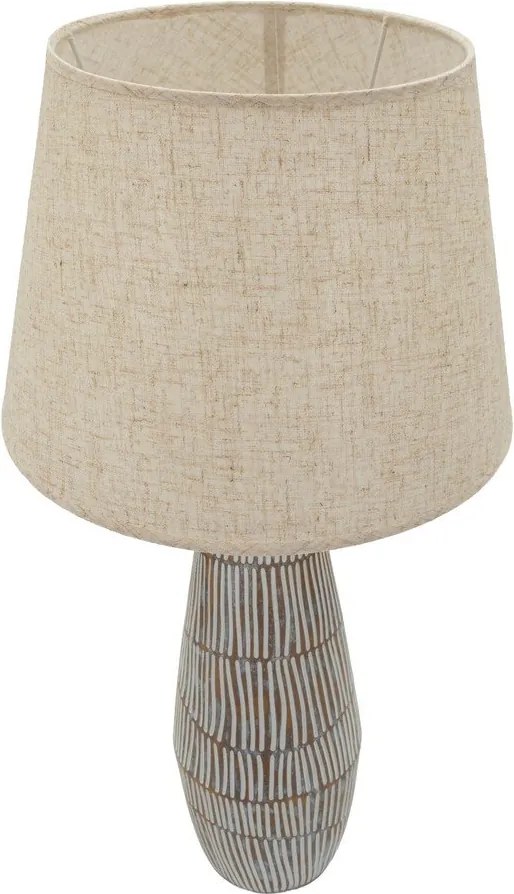 Krémszínű asztali lámpa textil búrával (magasság 69,5 cm) Hanoi – Mauro Ferretti