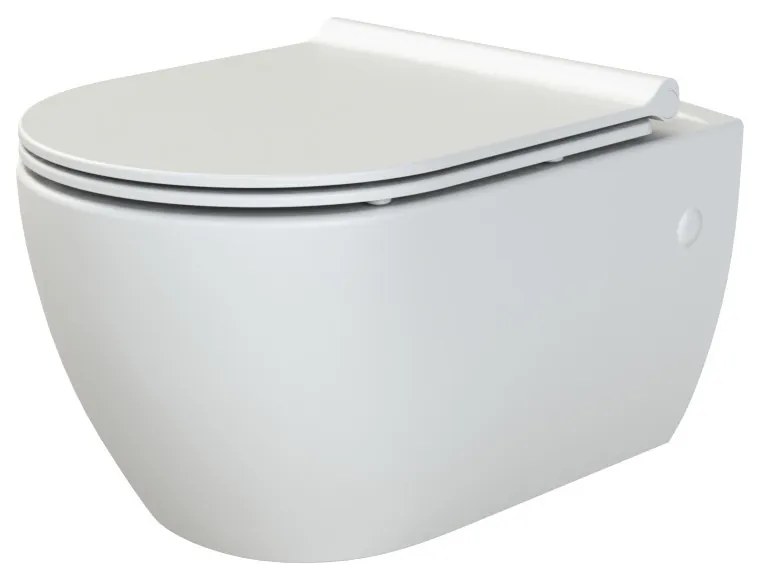 CeraStyle CITY fali WC - MATT FEHÉR- BEÉPÍTETT bidé funkcióval -rimless -perem nélküli