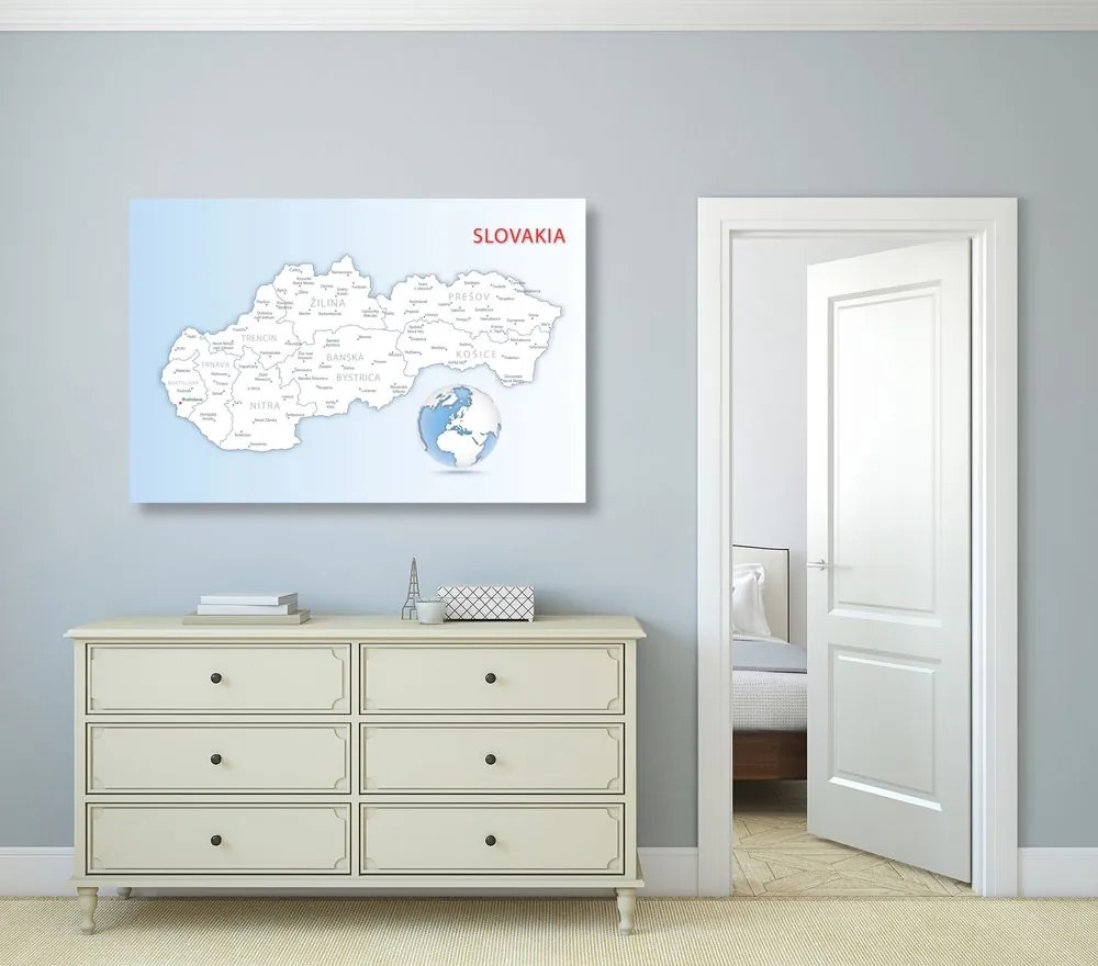 Obraz na korku mapa Slovenskej republiky