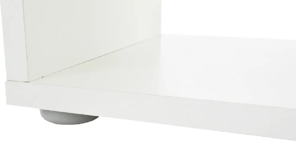 könyvespolc piramis, fehér, laminált DTD, NORAH