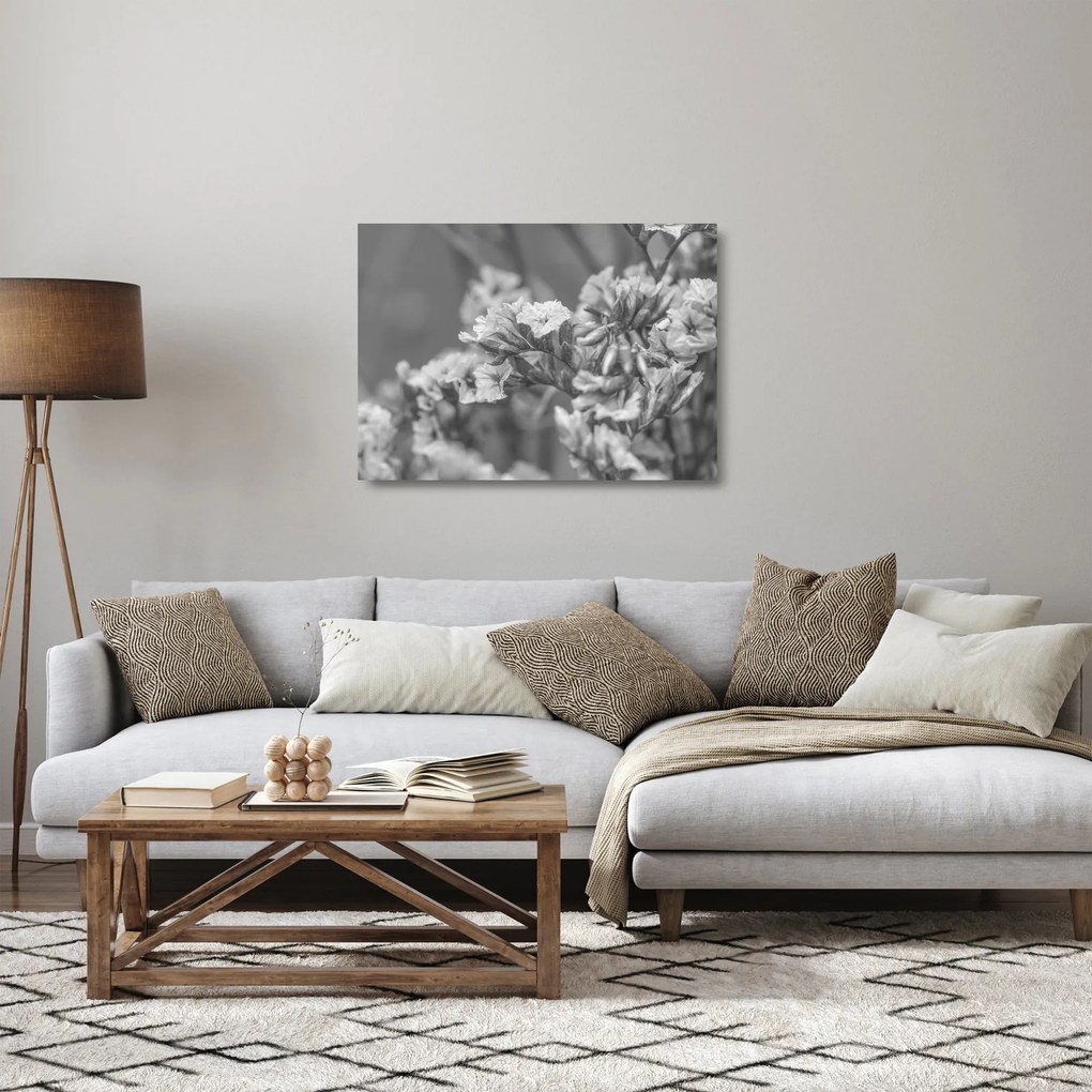 Üveg kép - Szárított virágok (70x50 cm)