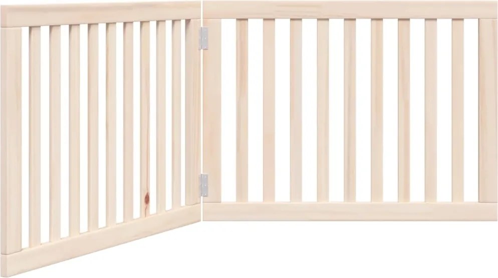 vidaXL összecsukható kutyakapu 2 panellel, nyárfa, 160 cm