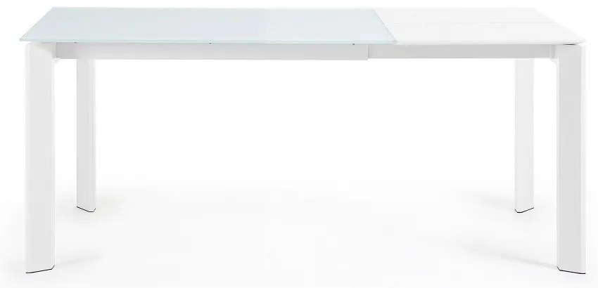 Bővíthető étkezőasztal üveg asztallappal, hosszabbító asztallappal 80x120 cm Axis – Kave Home