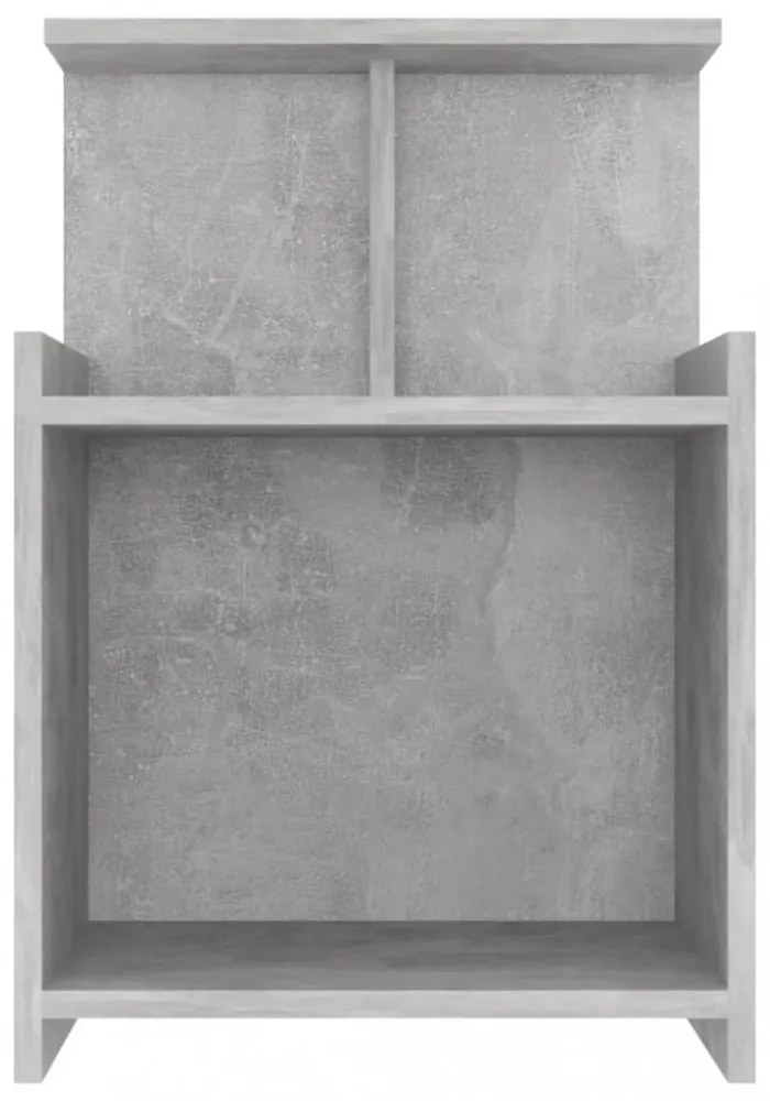 2 db betonszürke szerelt fa éjjeliszekrény 40 x 35 x 60 cm