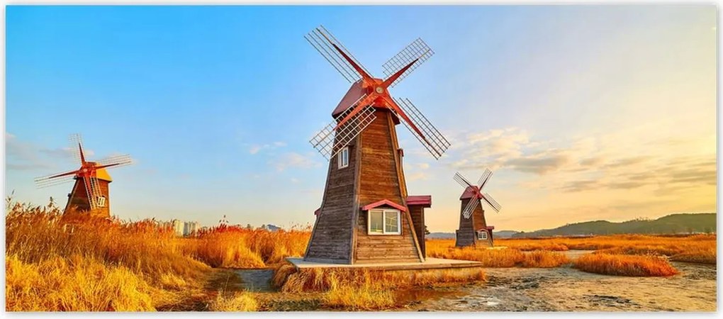 Fotótapéták 211x91 Fa szélmalom