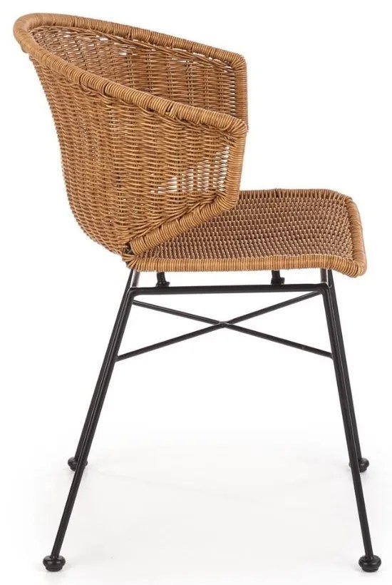 Besant étkezőszék, rattan / fekete