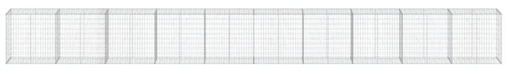 horganyzott vas gabion kosár fedéllel 1000 x 50 x 100 cm