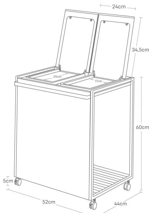 Fehér fém szelektív szemetes Tower – YAMAZAKI