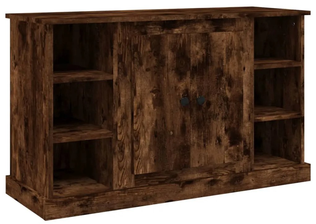 füstös tölgy színű szerelt fa tálalószekrény 100x35,5x60 cm