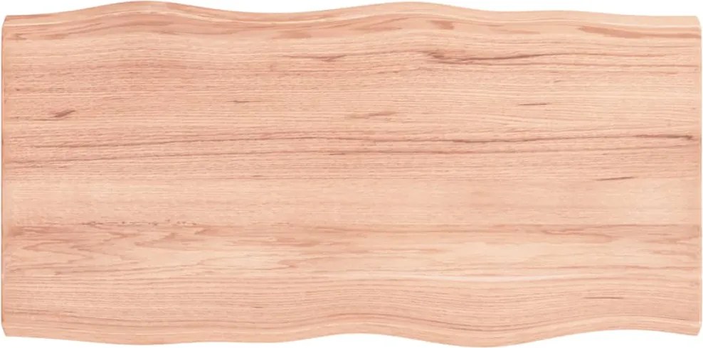 vidaXL világosbarna asztallap 80x40x(2-4) cm kezelt tömör élőszegélyes