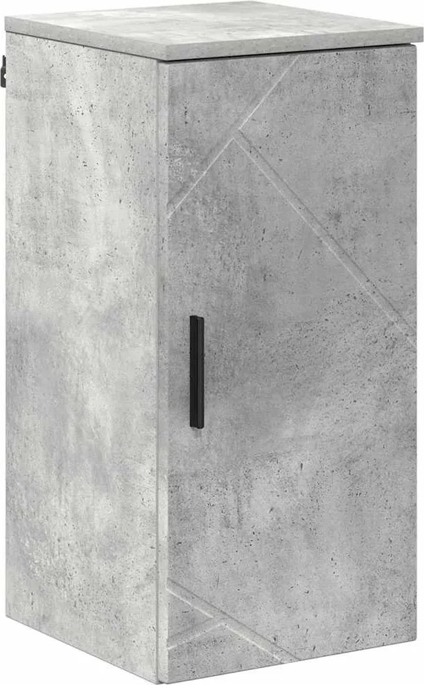 vidaXL Fürdőszoba Székény Beton Szürke 30 x 31,5 x 61 cm Faanyag & Fém