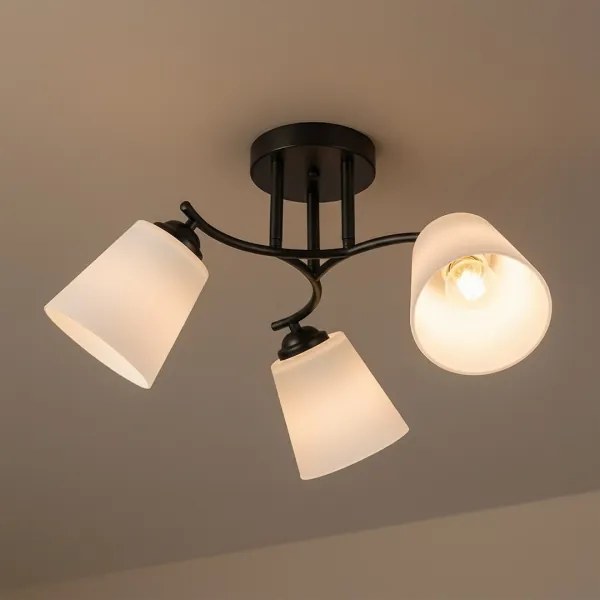 PAFOS felületre szerelhető csillár 3xE27/15W/230V, fekete