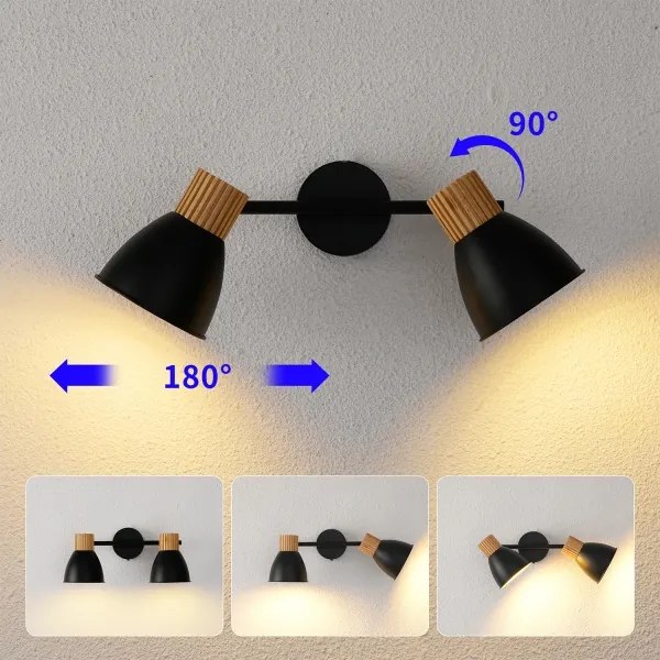 Brilagi - ODENSE spotlámpa 2xE14/10W/230V fa/fekete