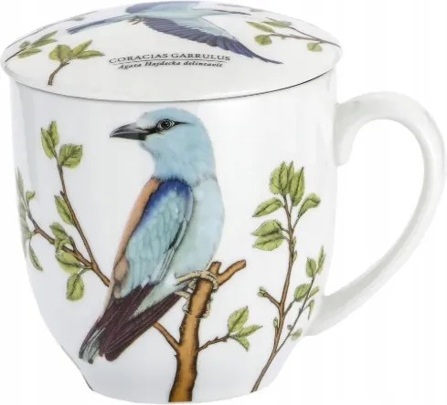 Porcelán teásbögre teáskészlet 380 ml madár Kraska