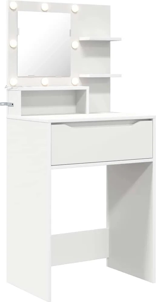 vidaXL Hálószobai Öltözködő Asztalok Fehér 80 x 39,6 x 135 cm Faanyag
