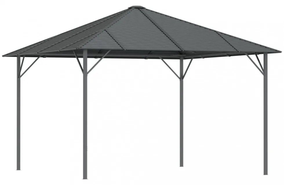 antracitszürke pavilon tetővel 3 x 3 m