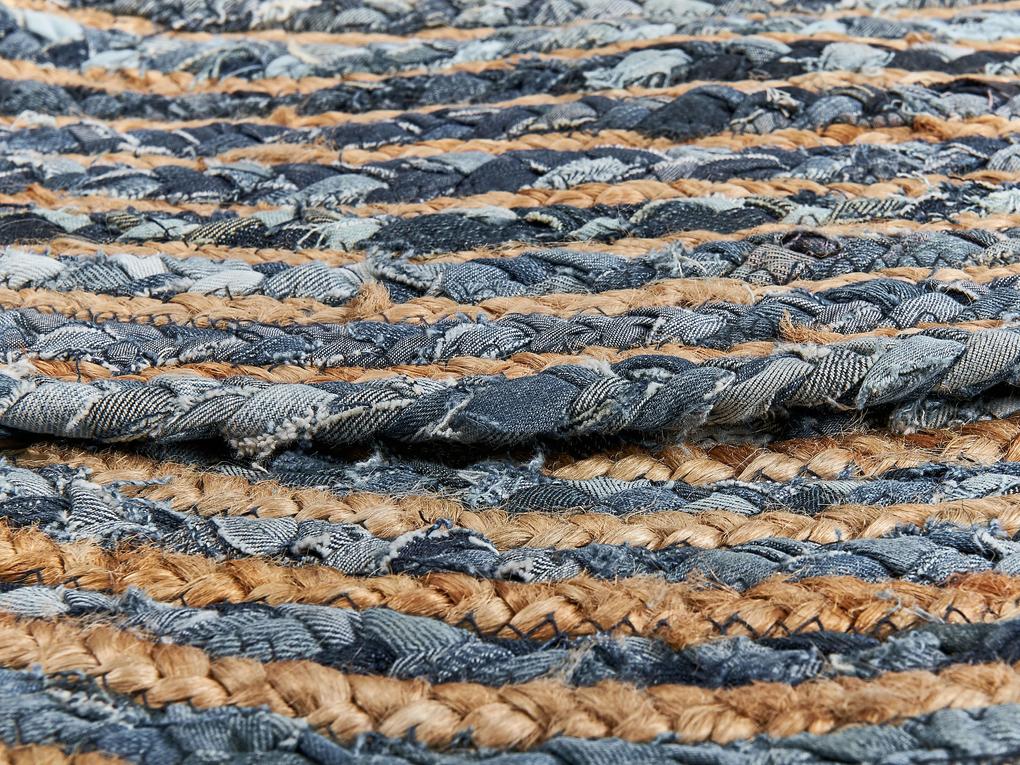 Kék és bézs szőnyeg ⌀ 140 cm LEVENTLER Beliani