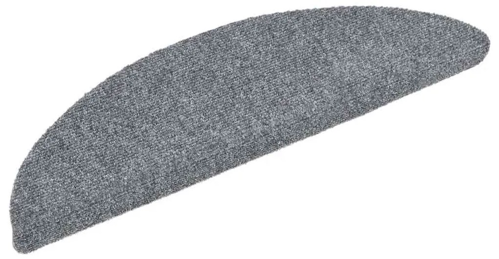 10db világosszürke lyukasztott öntapadó lépcsőszőnyeg 56x17x3cm