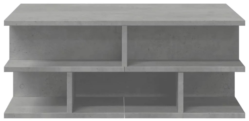 Betonszürke szerelt fa dohányzóasztal 70x70x29 cm