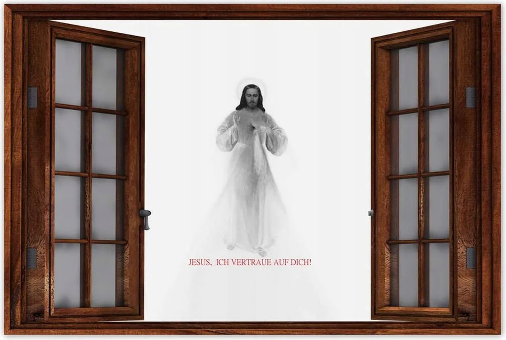 Poszterek 120x80 Jesus Ich vertraue Dich