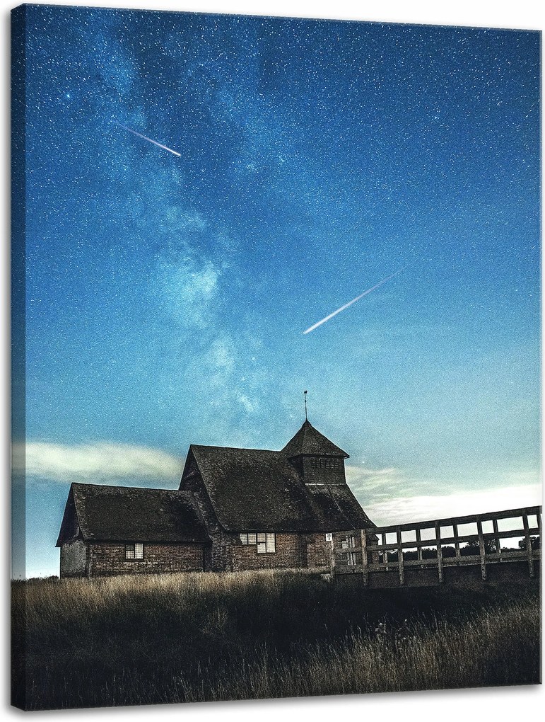 Vászonkép Kozmosz Ég a templom felett 30x40