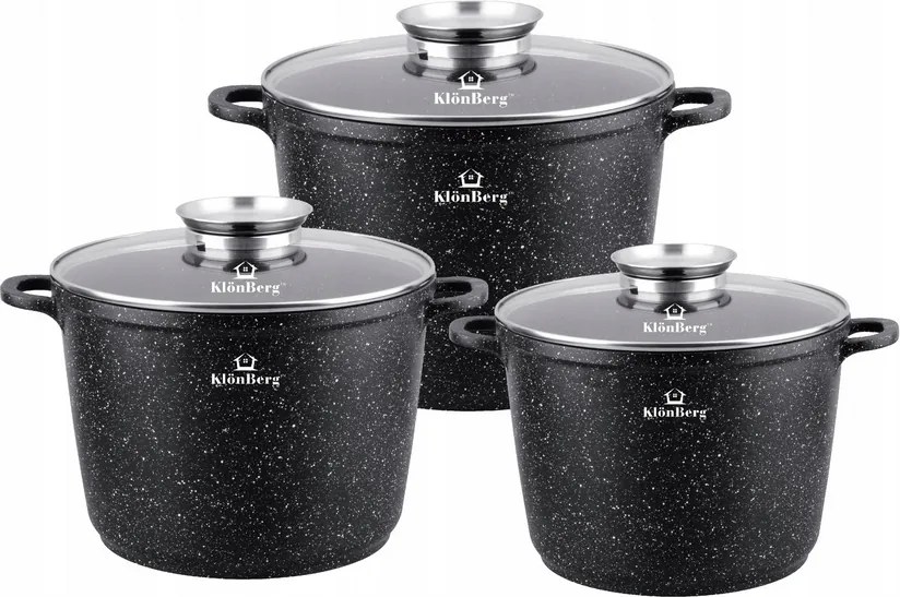 Nagy márvány edénykészlet 6 részes 7,11,15L