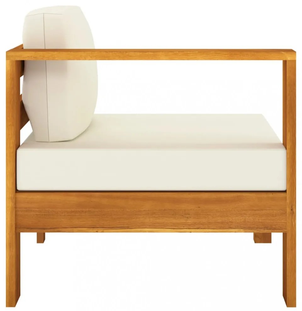 6 részes akácfa kerti pihenőgarnitúra párnákkal 100 x 60 cm