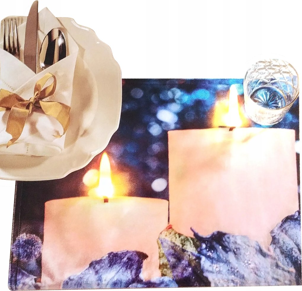 Asztali szőnyeg alátét 2 LED-es világító karácsonyi alátét