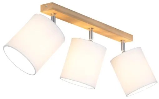 Spot-Light 56744374 - APRILLIA 3xE27/25W/230V spotlámpa, tölgy/fehér