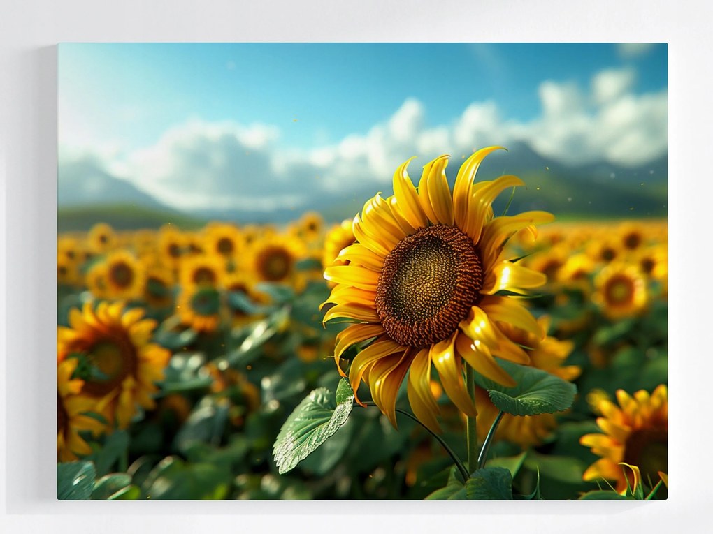 Poszter Természet Napraforgó Virág Nap 100x75