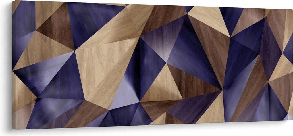 Kép - 3D fa háromszögek (120x50 cm)