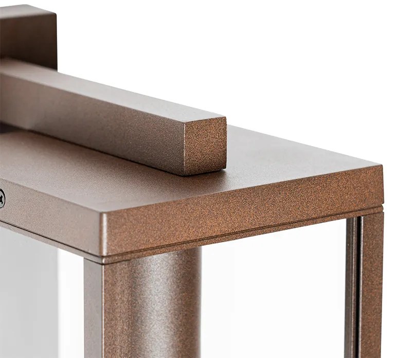 Kültéri fali lámpa rozsdabarna IP44 szürkületi érzékelővel - Charlois