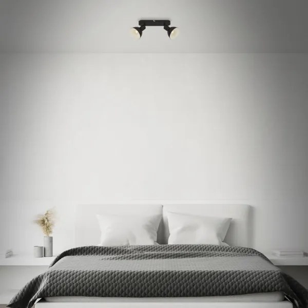 Briloner 2674-025 - Spotlámpa RETRO 2xE14/25W/230V fekete