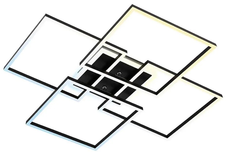 Brilo - LED dimmelhető mennyezeti lámpatest FRAME 50W/230V Wi-Fi Tuya + távirányító 72,4x72,4cm fekete