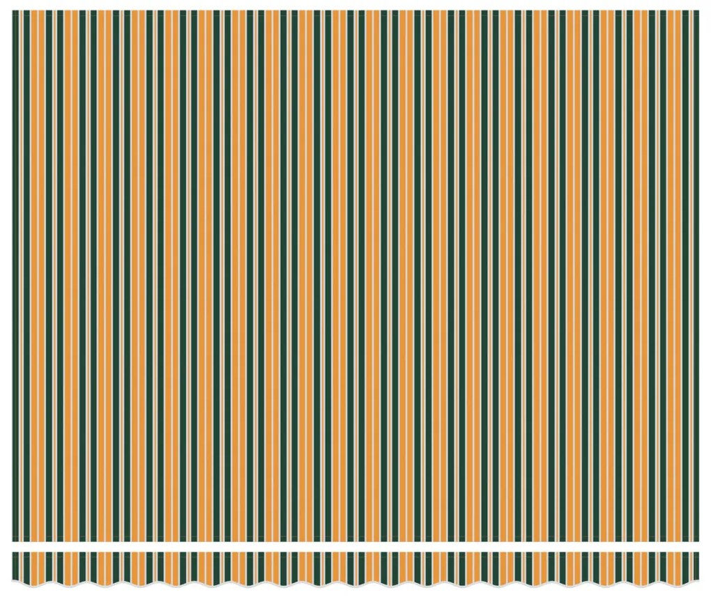 Automatikus Bejárható Napellenző zöld és sárga 400x300 cm