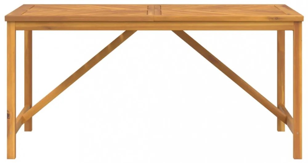 tömör akácfa kerti étkezőasztal 150 x 90 x 74 cm