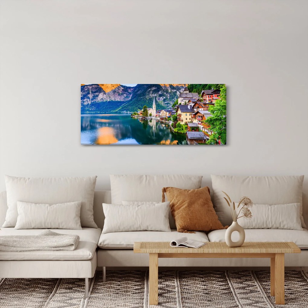 Kép - Alpesi falu (120x50 cm)