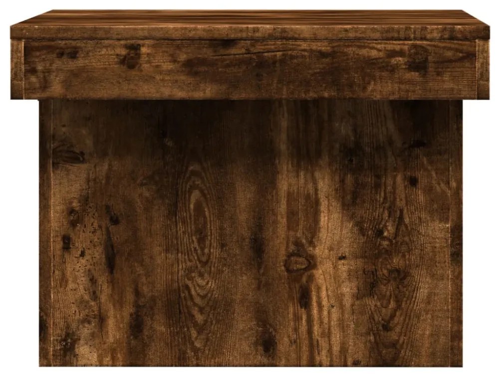 füstös tölgy színű szerelt fa dohányzóasztal 80 x 55 x 40 cm