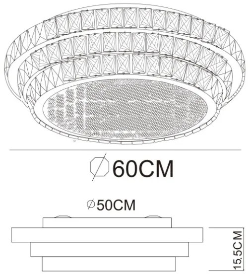 Globo 68157-58- LED dimmelhető mennyezeti lámpa KLARA 58W/230V 2700-6000K átm.60cm fehér+távirányító