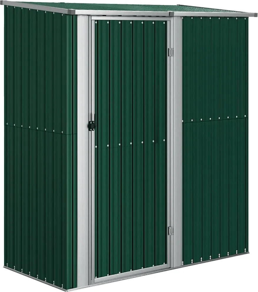 vidaXL zöld horganyzott acél kerti fészer 180,5 x 97 x 209,5 cm
